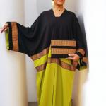 قُفطان كورية مع كريب وجاكار فري سايز + بورتيفيه | Koreya Kaftan with Crêpe & Jacquard Free Size + Portefeuille