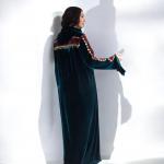 قُفطان قطيفة كوري مستورد درجة أولى مع تطريز سيناوي يدوي دسم | Premium Imported Korean Velvet Kaftan with Rich Handmade Sinai Embroidery
