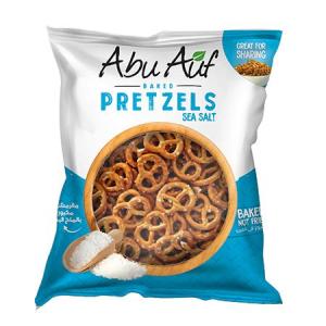 بريتزل ملح البحرى -250 جم _ Sea salt pretzel - 250 g( ابو عوف - Abu Auf )