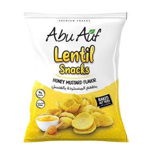 كيس سناكس عدس مسطردة بالعسل -60 جم _ Bag of honey mustard lentil snacks - 60 gm( ابو عوف - Abu Auf )