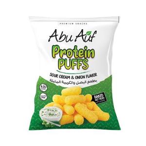 كيس سناكس بروتين بالبصل والكريمة - 60 جم _ Protein snacks bag with onions and cream - 60 gm( ابو عوف - Abu Auf )