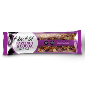 بار مكسرات بالبندق والشيكولاته - 40 جم _ Nut bar with hazelnut and chocolate - 40 g( ابو عوف - Abu Auf )