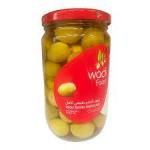 وادي فوود زيتون أخضر طبيعي - 650 جرام _ Wadi Food Natural Green Olives - 650 grams