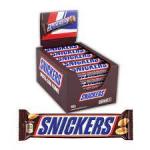 شيكولاتة سنيكرز بالفول السوداني - 45 جم - عبوة من 20 Snickers Chocolate with Peanuts - 45 gm - Notebook of 20