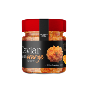 Caviar with orange sauce كافيار بصوص البرتقال